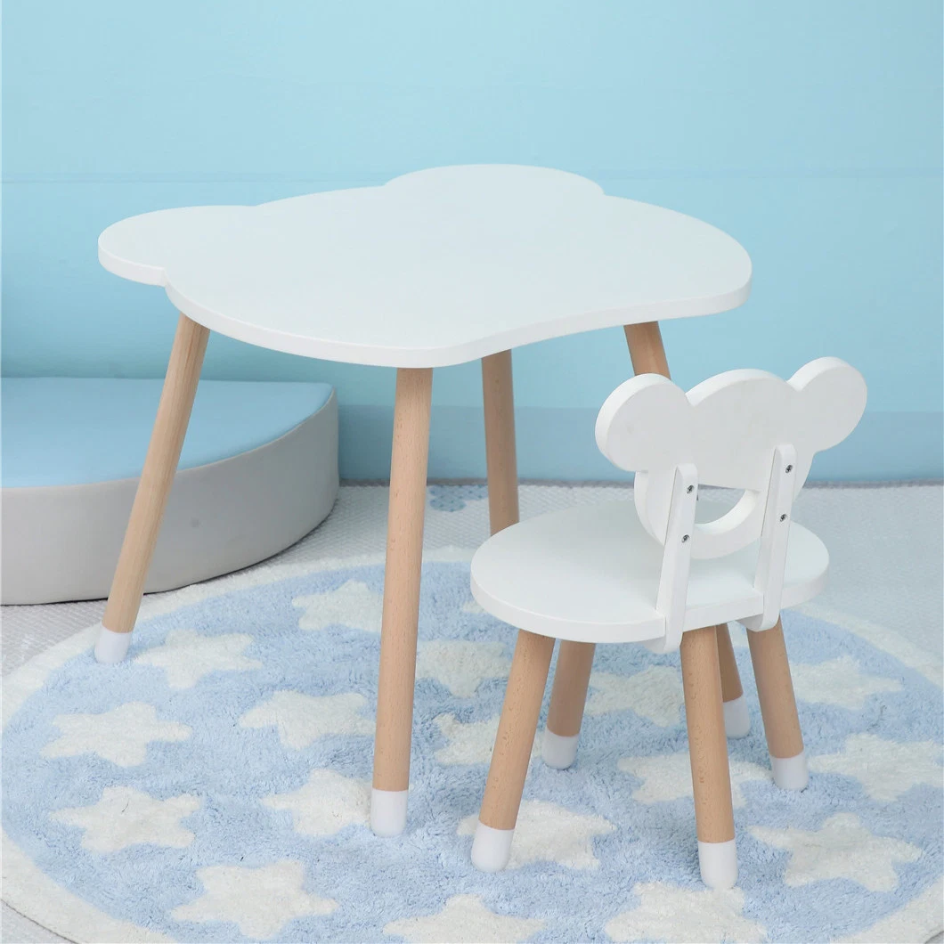 Diseño de estilo europeo colorido juego de mesa y silla para niños mobiliario preescolar