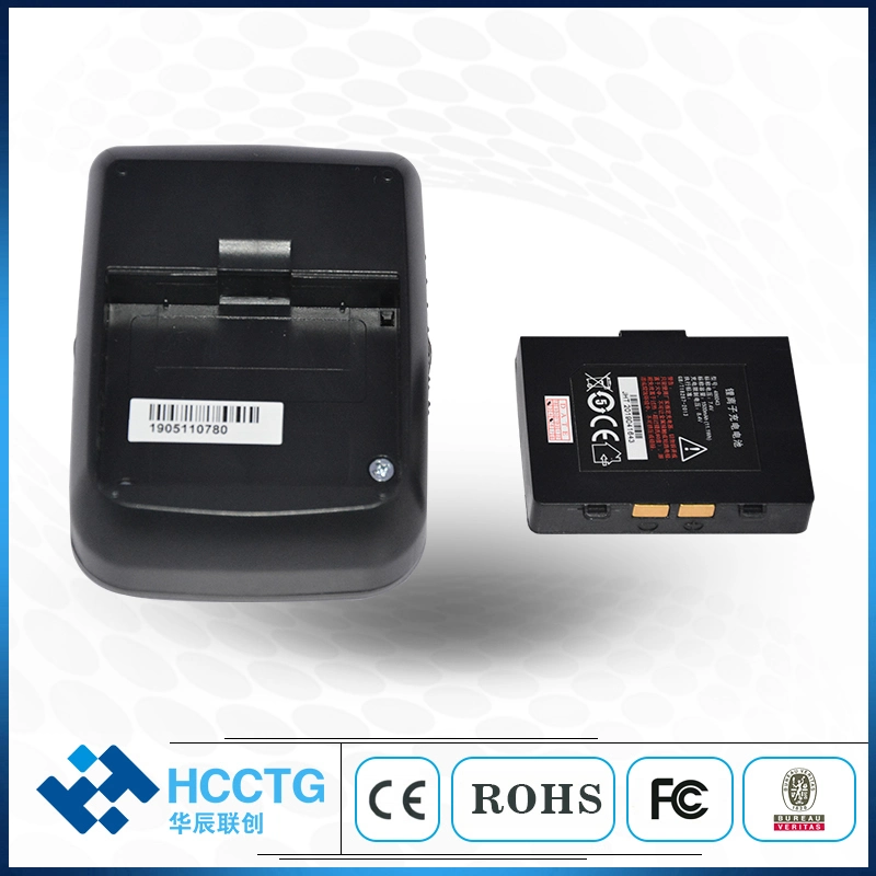 طابعة USB حرارية محمولة مقاس 58 مم بتقنية Bluetooth® مزودة بوحدة داخلية البطارية (HCC-T12)