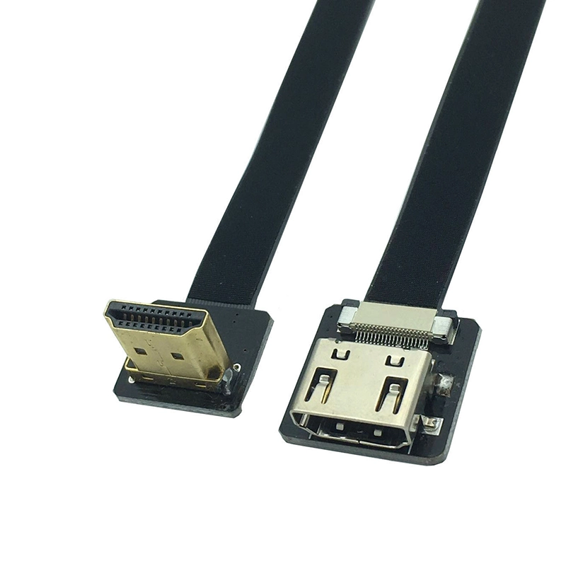 Fpv 90 Degree up Angle HDMI Type a Male to HDMI Female HDTV Flat Cable