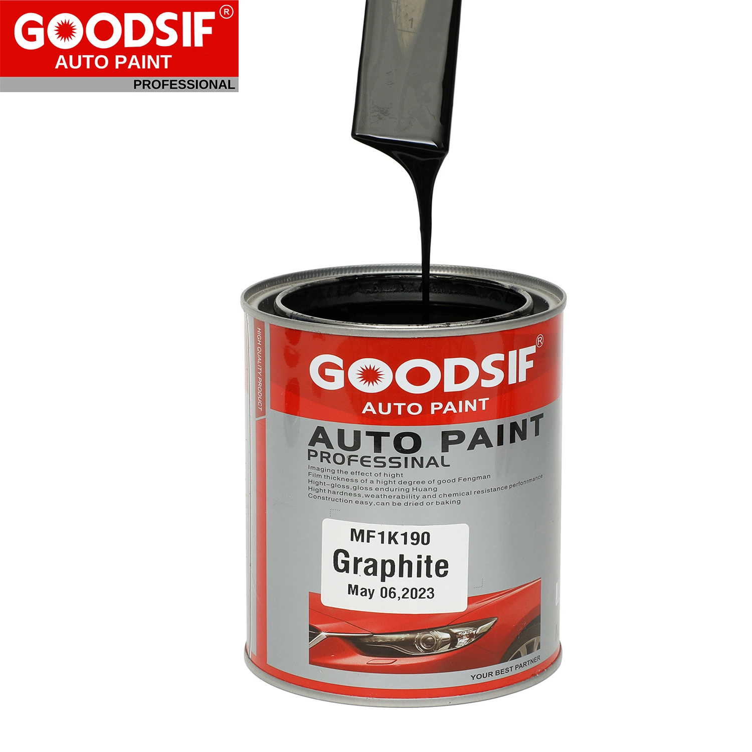 Automotive acabar 1K de Recubrimiento líquido en color de pintura acrílica de coche Disolvente de pintura de Auto Reparación de Autos Usados