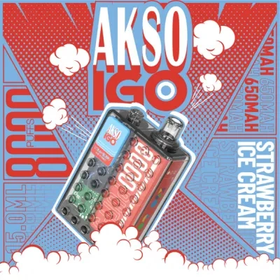 Zbood Personalizar Akso Igo 8000 Puffs más reciente Venta caliente Akso IGO 8000 Puffs VAPE desechable con 5% de sal de nicotina