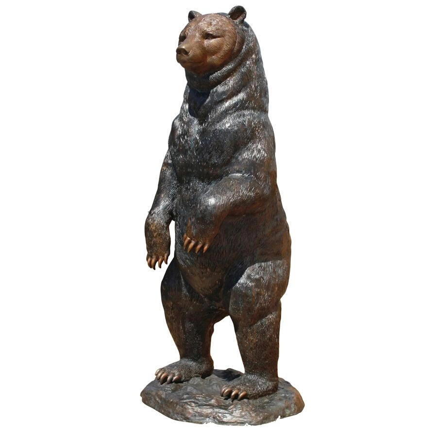 Standing Black Bear Cast Bronze Garden Sculpture Bfsy-88