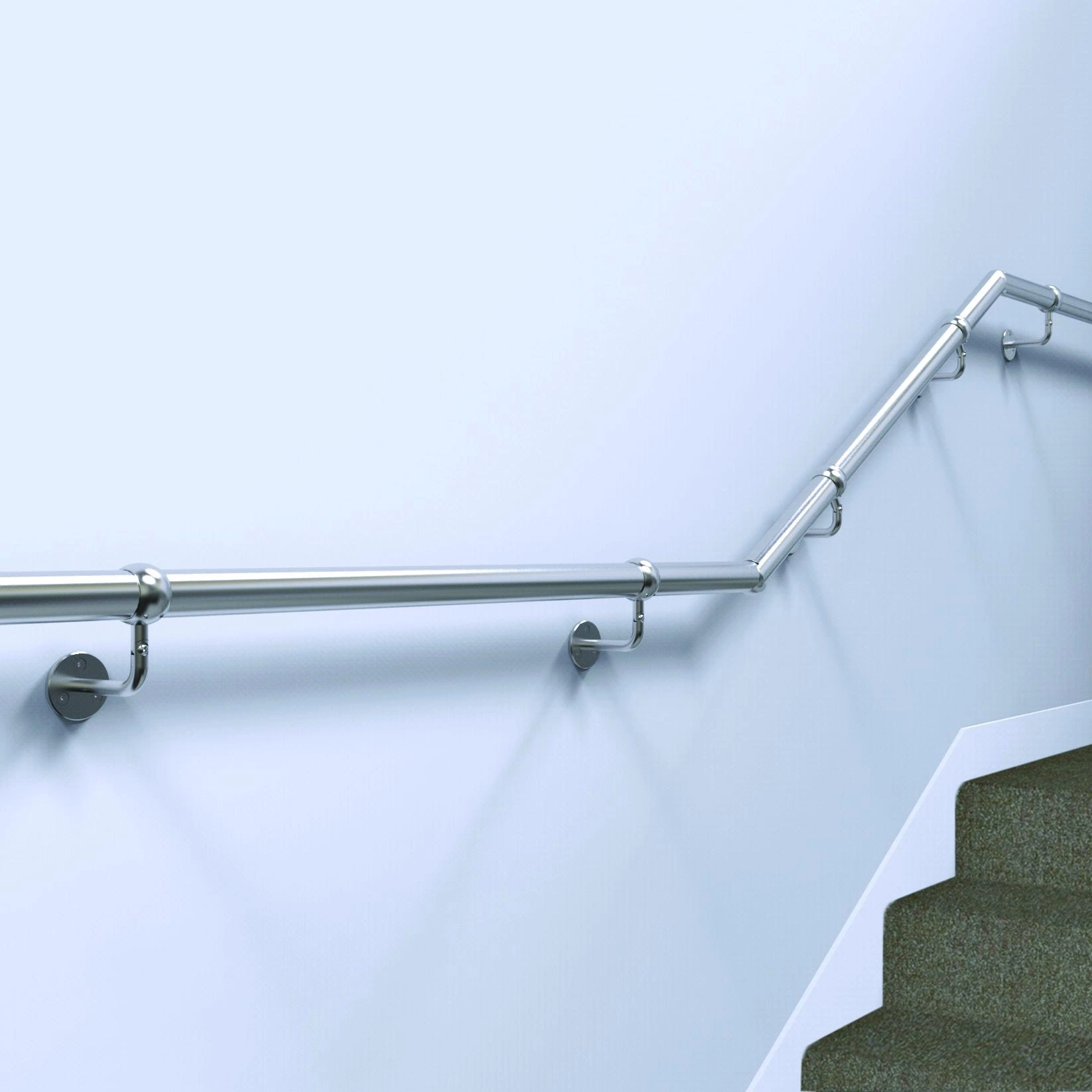 Adjustable Square Stainless Steel Handrail Stair Glass Handrail Support