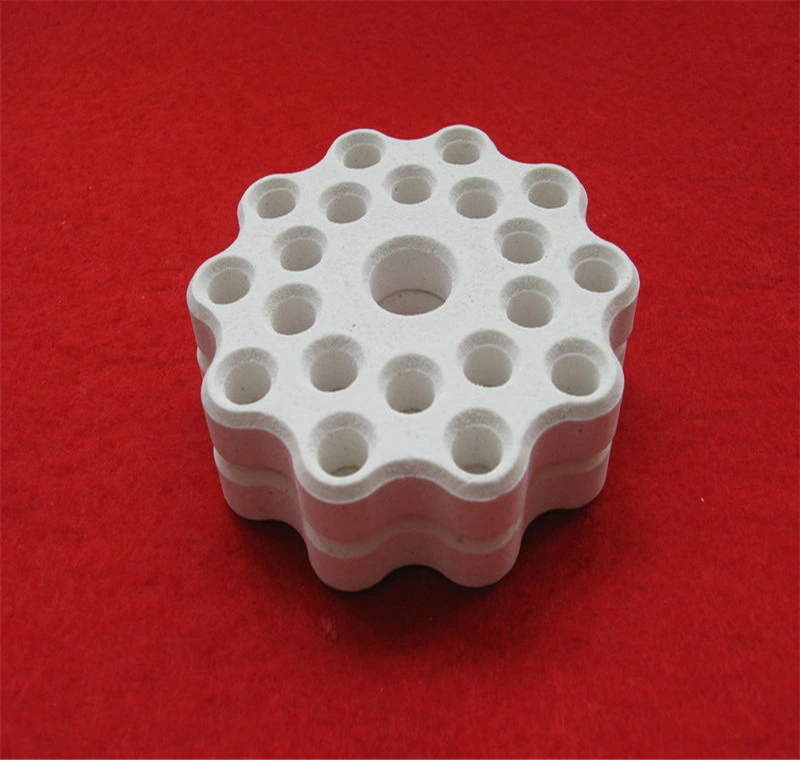 High Tempearure Kiln Used Custom Made White Refractory Mullite Ceramic Disc for Heating Element