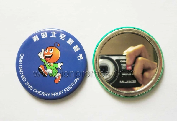 Telecome Cheap Promotional Gift Keyring Metal Make up Mirror