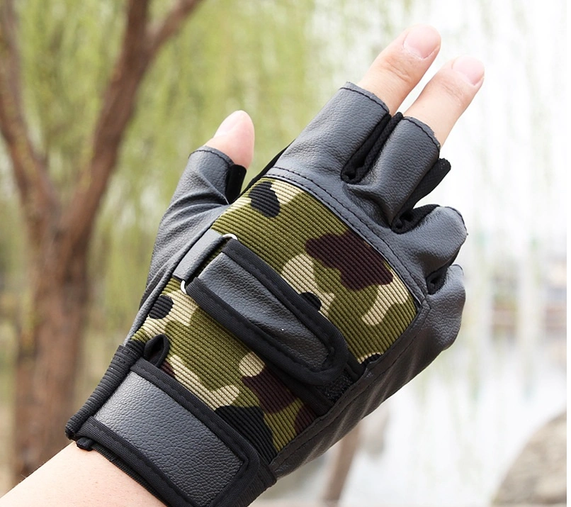 Fashion Cool New Style Young Man Cut off Finger Breathable Wholesale/Supplier Custom Summer Sporting Hunting Gloves