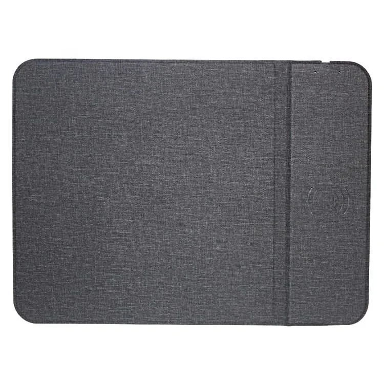 Custom Design Logo Mousepad PU Leather Wireless Charging Charger Mouse Pad