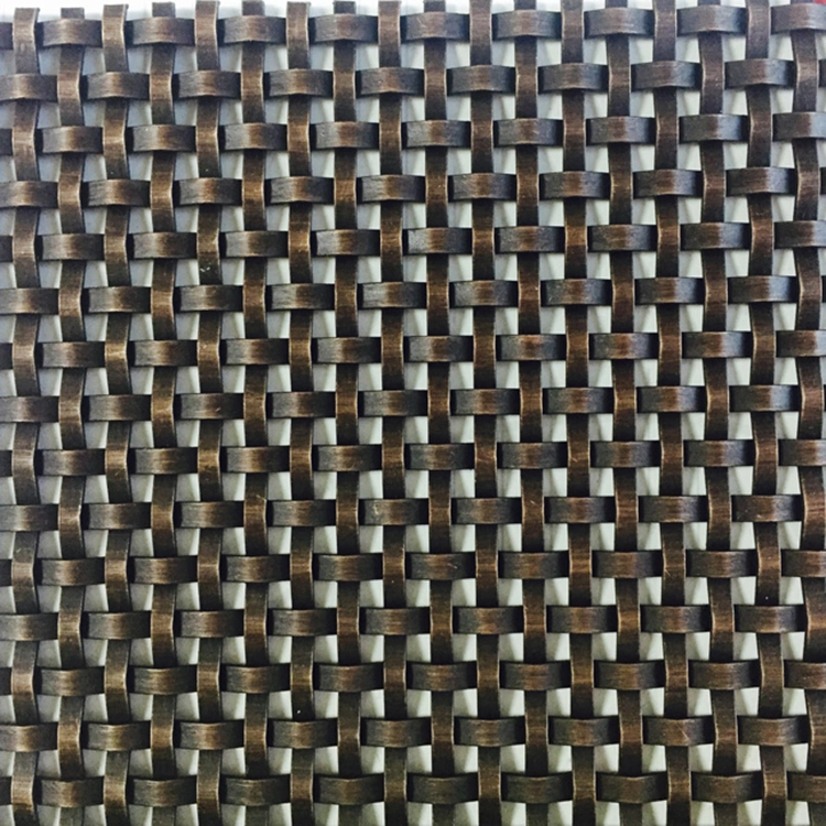 Antique Brass Plated Wire Mesh for Cabinets Door, Interior Woven Wire Fabric