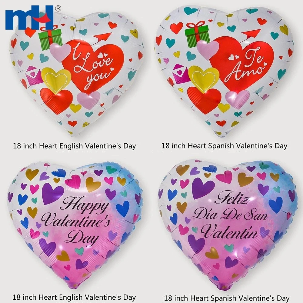 18 Inches Valentine's Day Hearts Inflatable Balloons Aluminum Foil Balloons Party Decoration