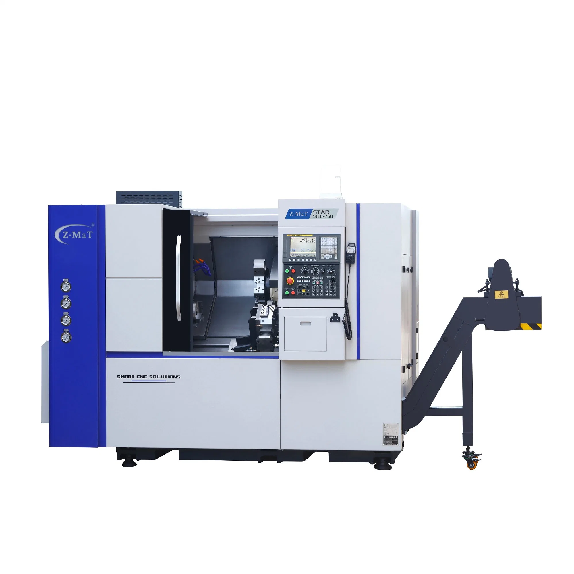 ماكينة مزودة بحزام مائلة عالية الدقة من نوع CNC/Lathe مع برج و تيلبستوك (STL8)