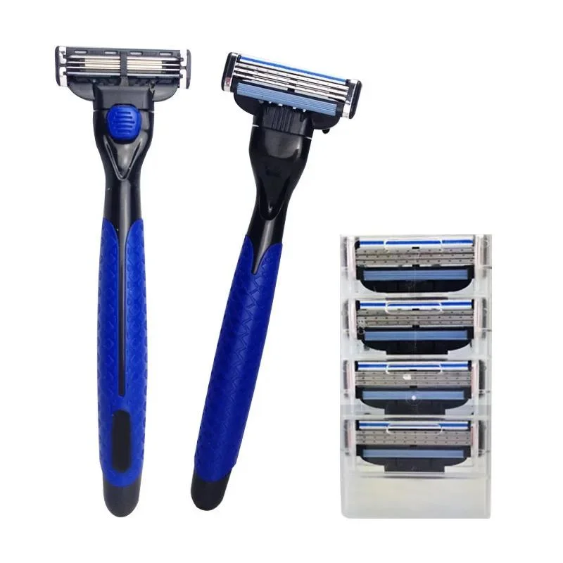 3 Blade System Razor Replace Cartridge Stainless Steel Blade Refills for Shaving System Razor