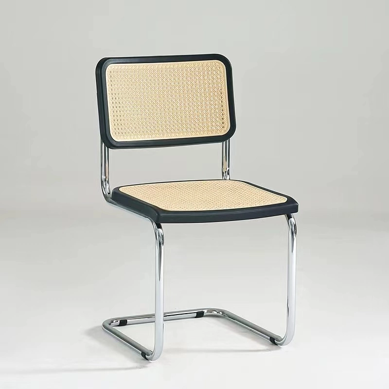 Chaise de tabouret de bar en plastique, chaise en velours, chaise de salle à manger, meuble de maison, meuble moderne, cadre en PP+fer.