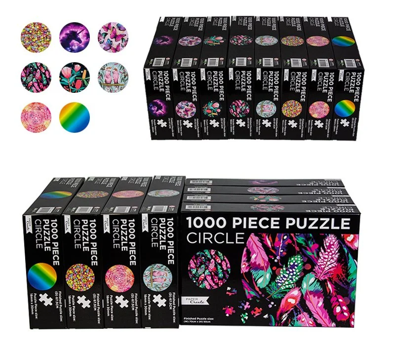 Adult Brain Game Wholesale/Supplier Jigsaw Puzzle Paper Products Manufacturer Kids Stationery with Non-Toxic Hard Whitecard Material Puzzle Set