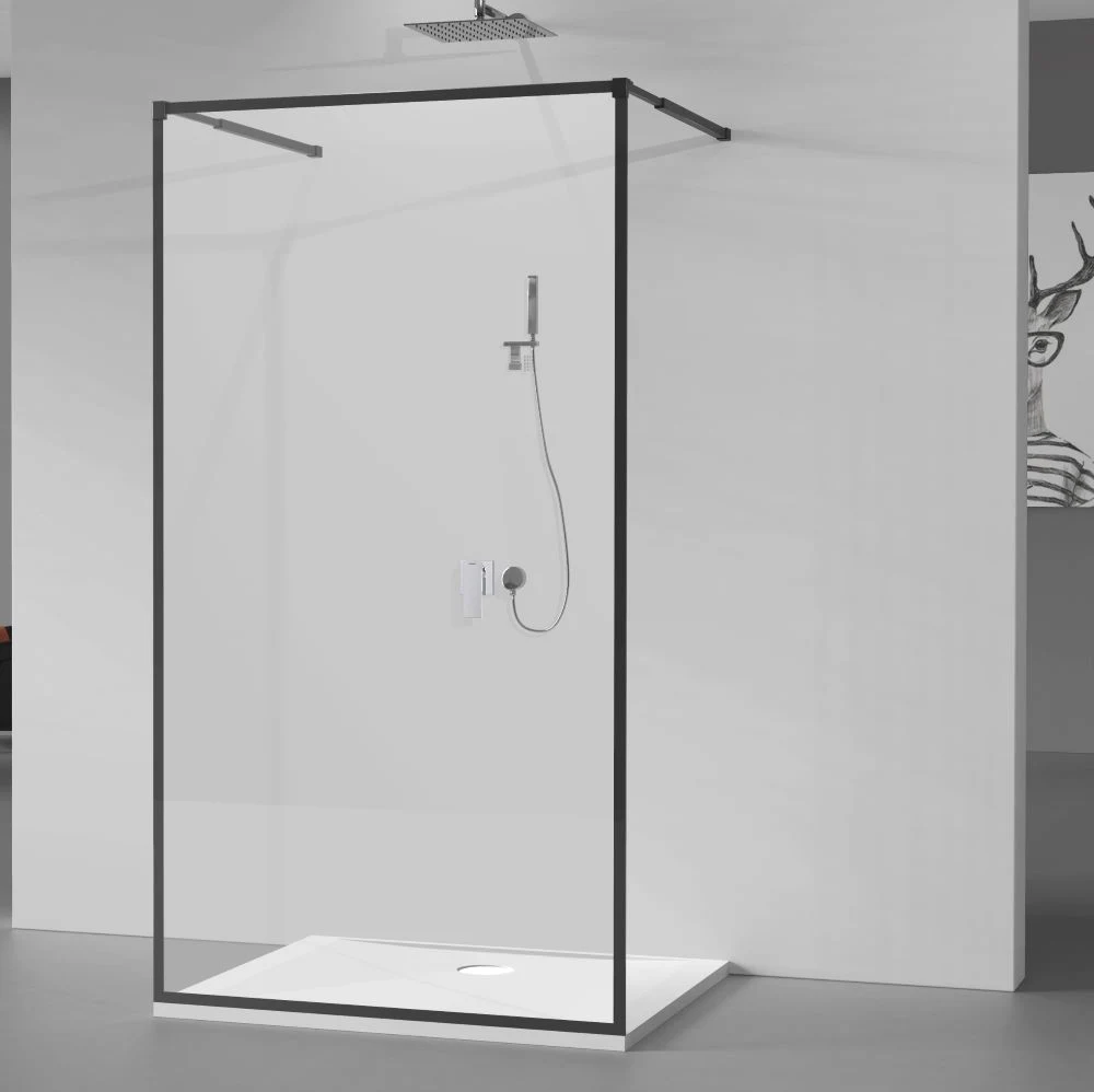 Salle de bains porte de douche sur pied baignoire sur pied porte en verre