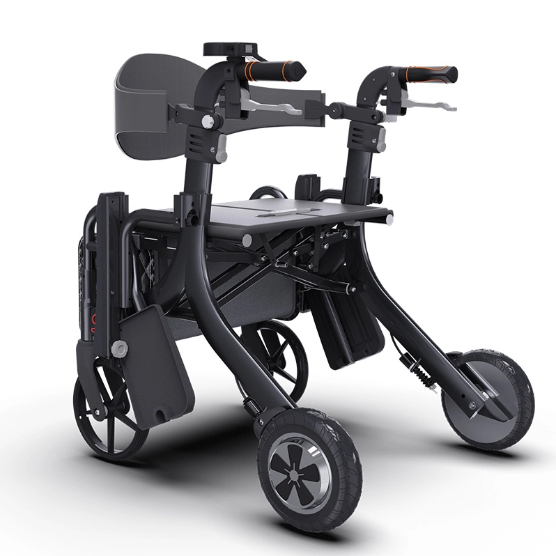 Best Collapsible Elderly Walkers for Seniors Power Rollator Walker with Seat 220lbs