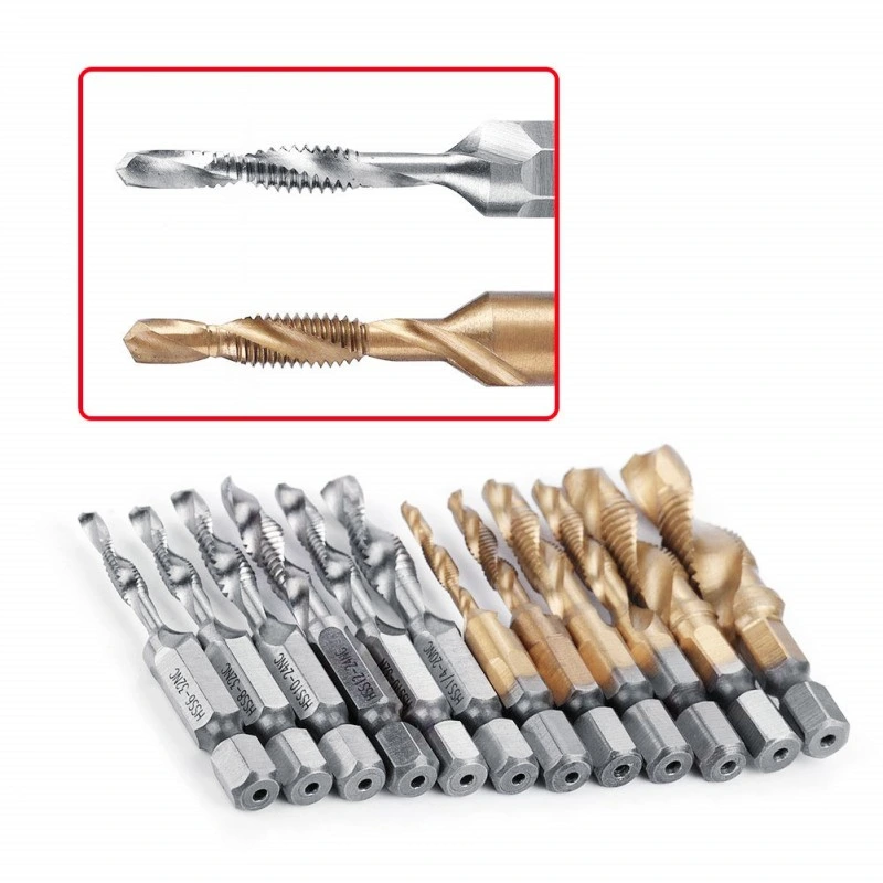 M3-M10 Hex Shank Titanium Screw Thread Metric & Inch Tap Drill Bits