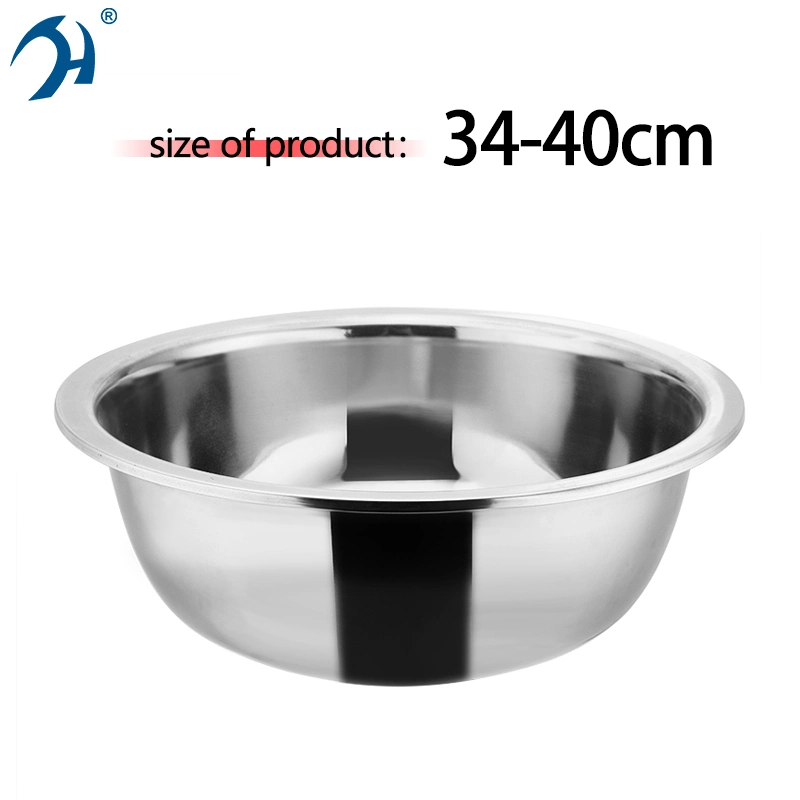 Large Round Bowl Various Sizes Stainless Steel Basin Vegetable Fruit Food Bowl