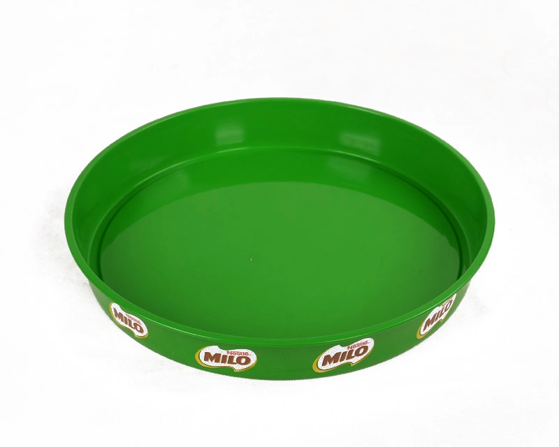 Round Shaped Metal Aluminum Serving Tray Anti Slip Beer Tin Tray