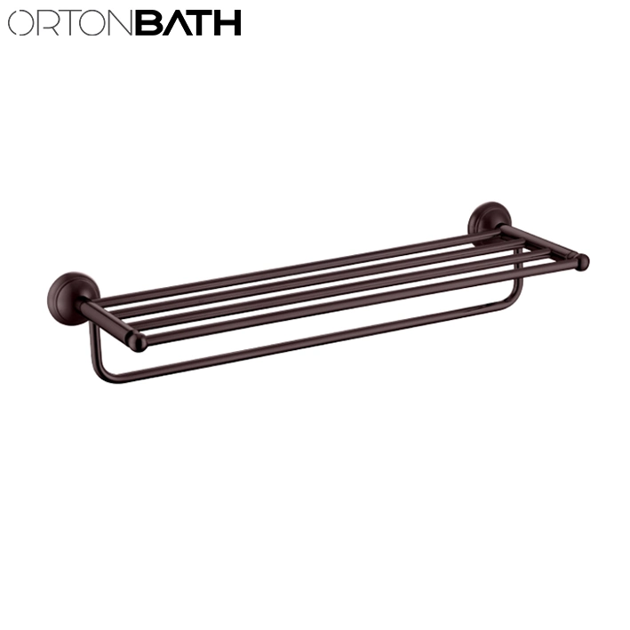 Ortonbath Round Base Zinc Ss Bathroom Hardware Set Adjustable Towel Bar, Toilet Paper Holder, Towel Ring Antique Bronze Bathroom Accessories Towel Rack