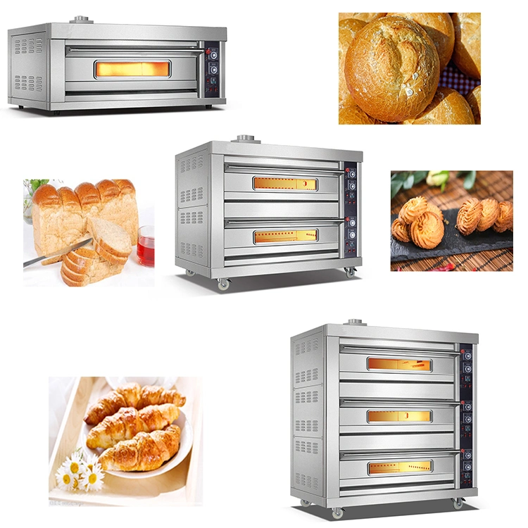 Icook Stainless Steel Commercial Bakery Equipment 1 2 3 4 Layers Pizza Cookie Toast Bread Oven Portable Vertical Gas Electric Baking Oven