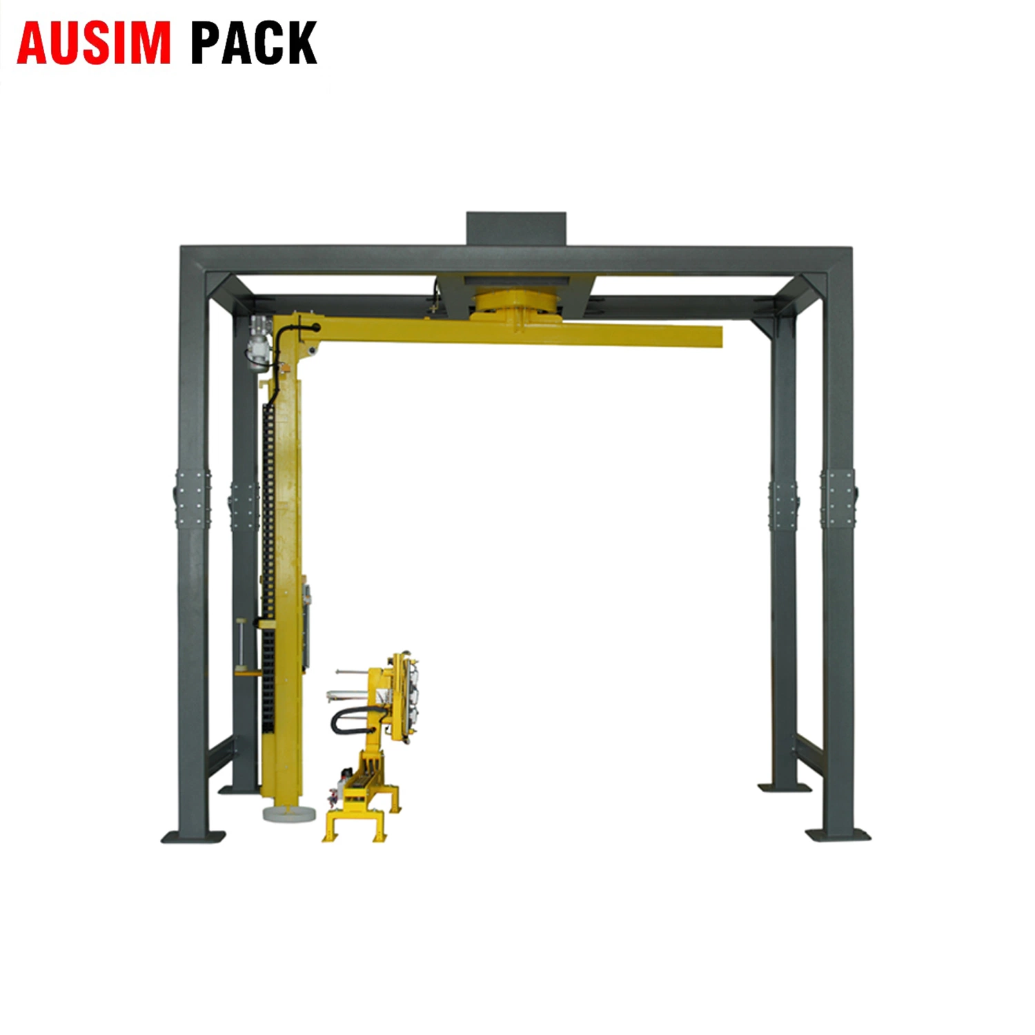 for Big Logistics Warehouse Pallet Stacking Safety High Effectively Rotary Arm Stretch Wrapper Solution