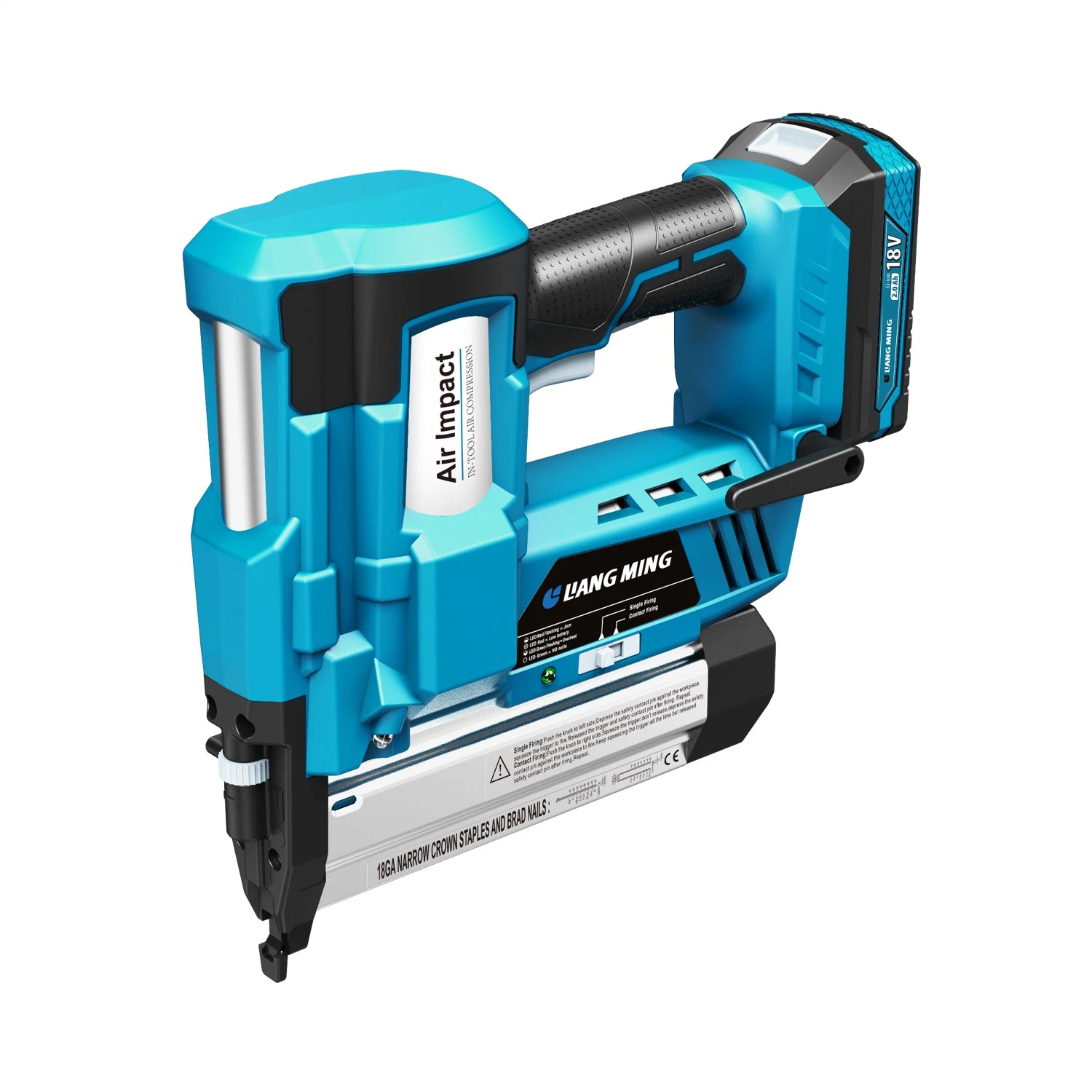 Portable 18V 20V Lithium Battery Air Impact Cordless Nail Gun