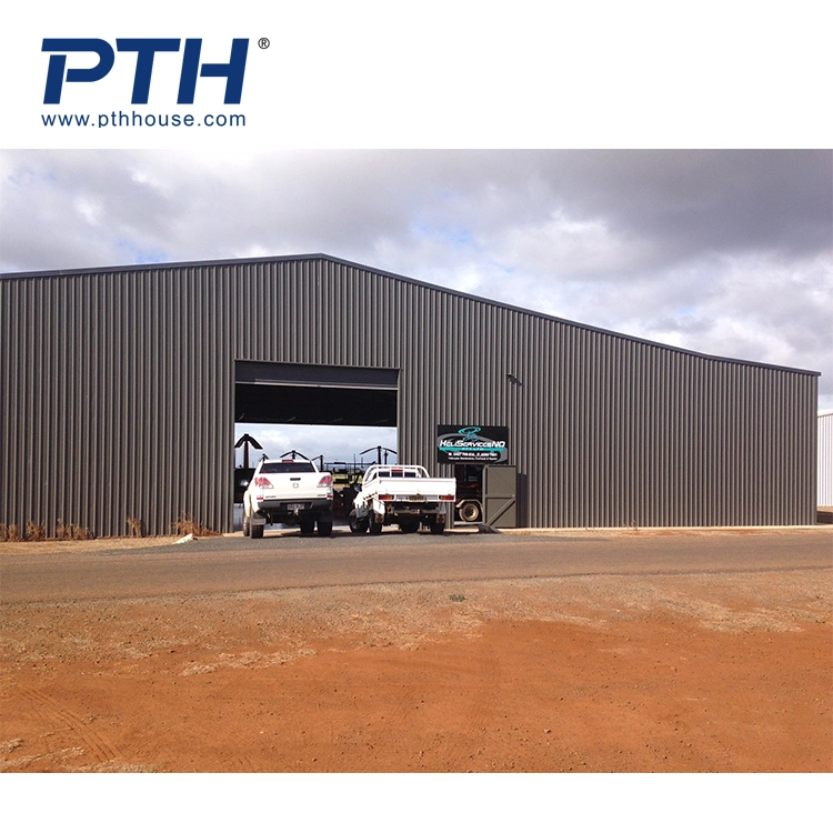 Estructura de acero de la PTH para metales ligeros prefabricados modulares Construcción Industrial colgador de almacén