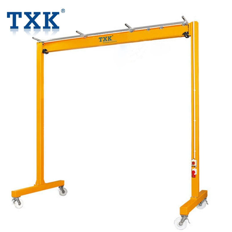 Txk Mini grúa de pórtico móvil manual ajustable de 1 Ton.