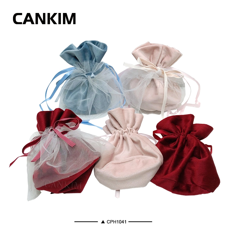 Cankim Schmuck Werkzeugtasche Velvet Schmuck Beutel Tasche für Frauen