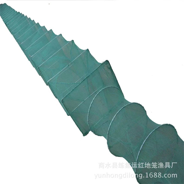 Popular Products Shrimp Cage Crayfish Pot Crab Cage Long Fish Trap Net Fishing Trap Metal Fishwall Nylon, PE Mesh Crawfish Traps