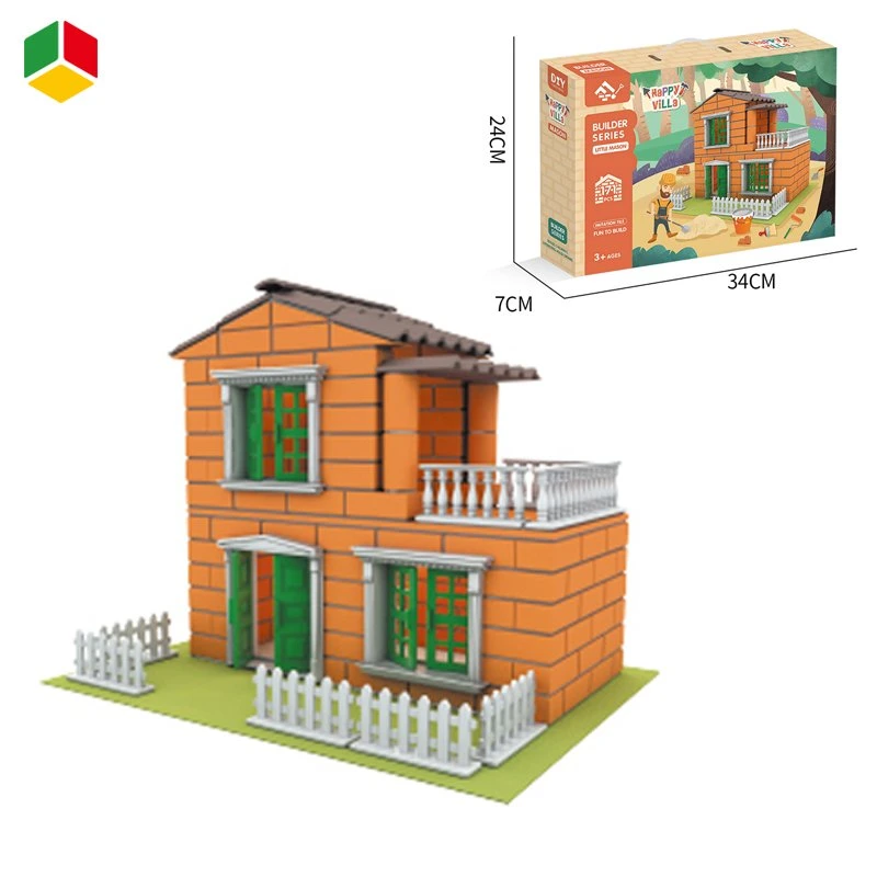 Qstoys Wholesale/Supplier Plastic House Blocks Toy Build House Kids Building Block House Blocks Construction Toys