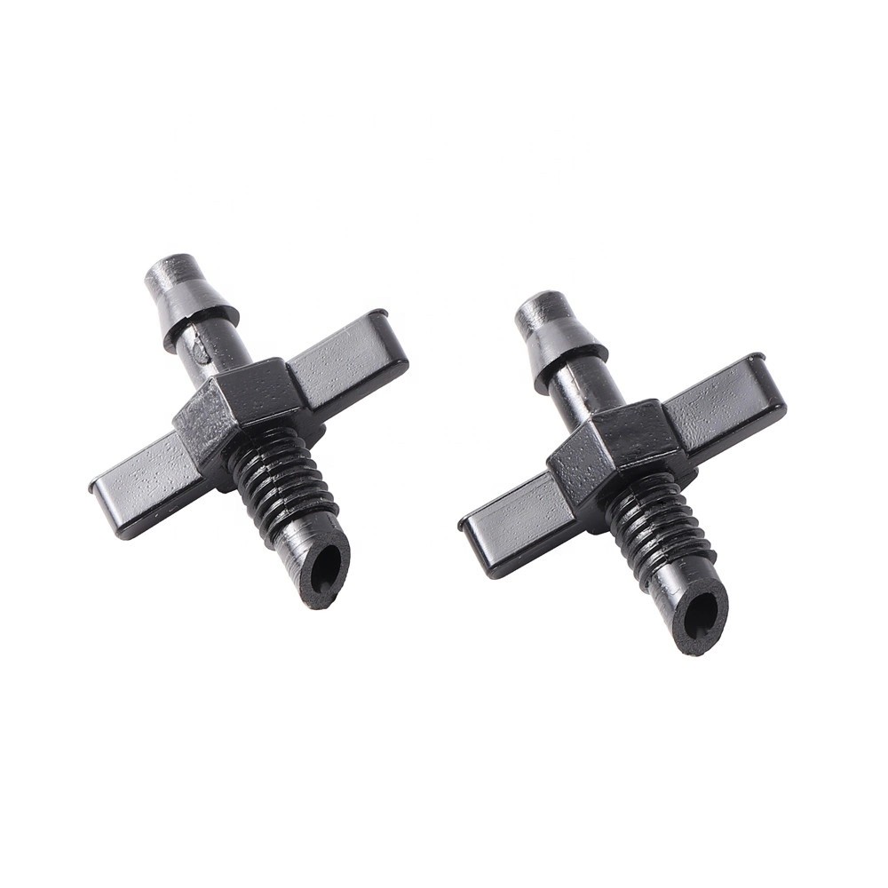 Garden Micro Drip Irrigation Fitting 1/4 Inch 4mm Hose Barb Straight 6mm Male Thread Connector