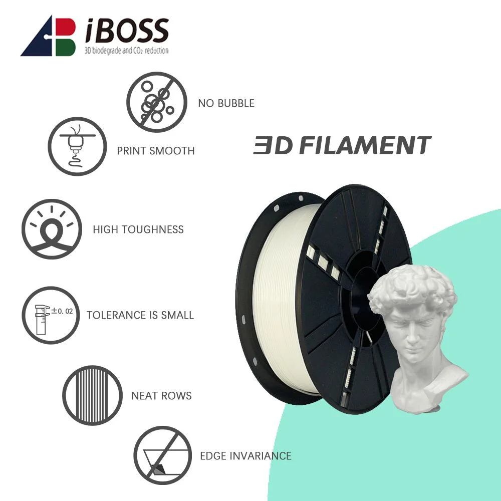 IBOSS Zähigkeit Enhanced White 3D Drucker Filament Supply hohe Qualität PLA