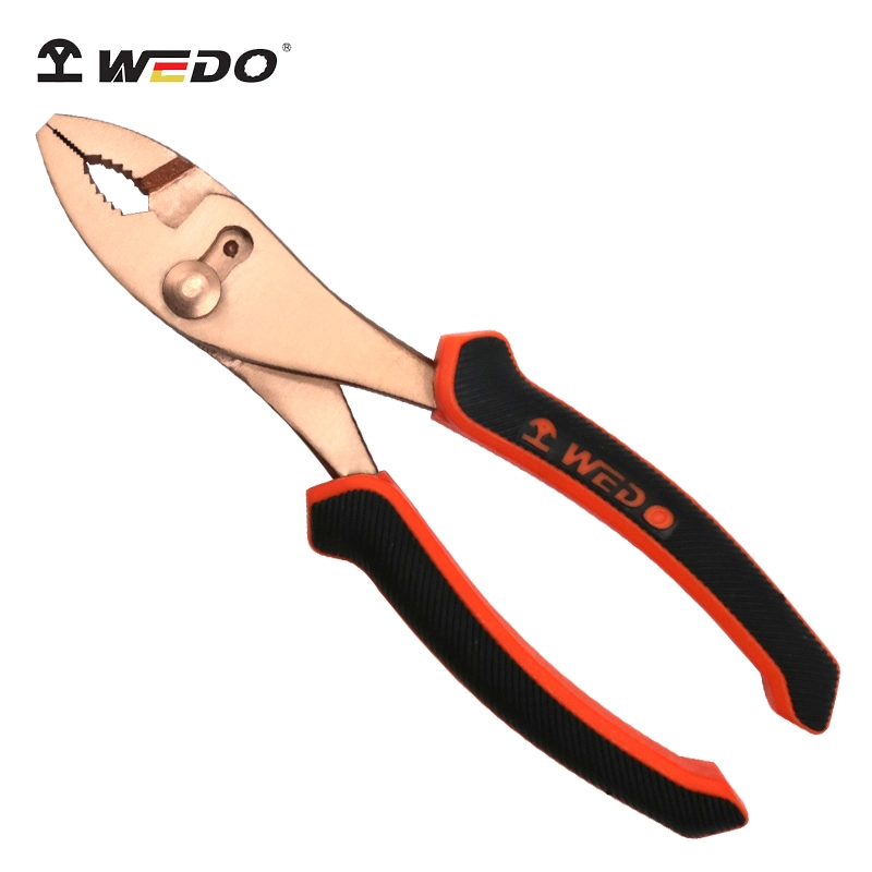 WEDO 6" 8" Pliers Non Sparking Adjustable Combination Pliers Bam/FM/GS Certified Anti-Slip Handle Beryllium Copper