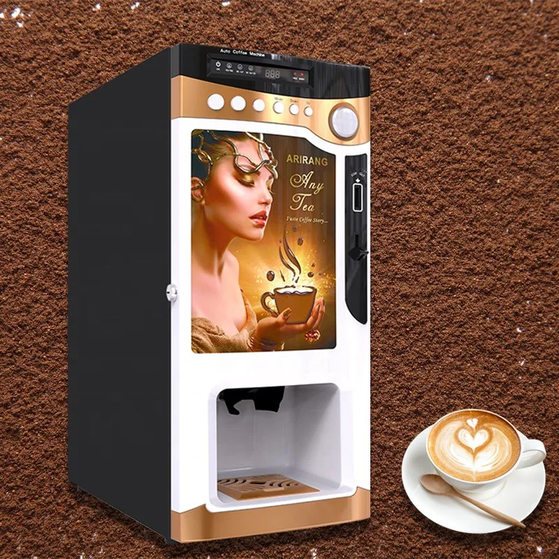 Indoor Fully Automatic Instant Coffee Vending Machine with Water Pump