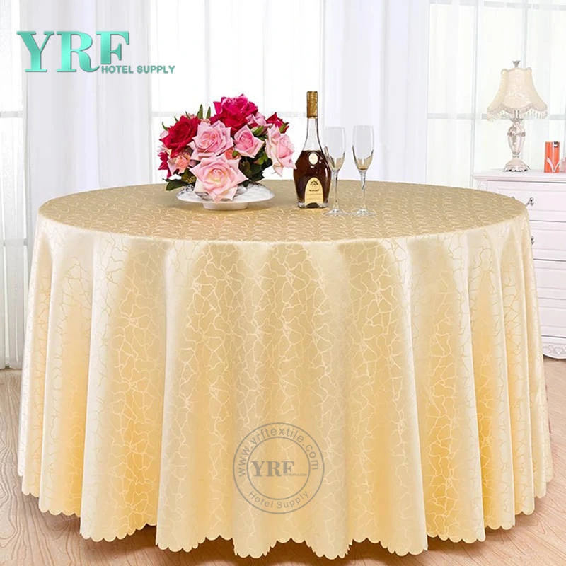 Yrf dentelle blanche avec capot de la Table ronde de fleurs de mariage