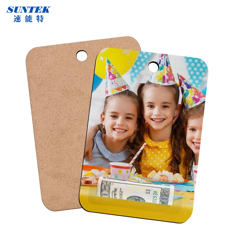 Hot Gift Cash Card Sublimation MDF Card Holder Blank Wood Card and Money Holder