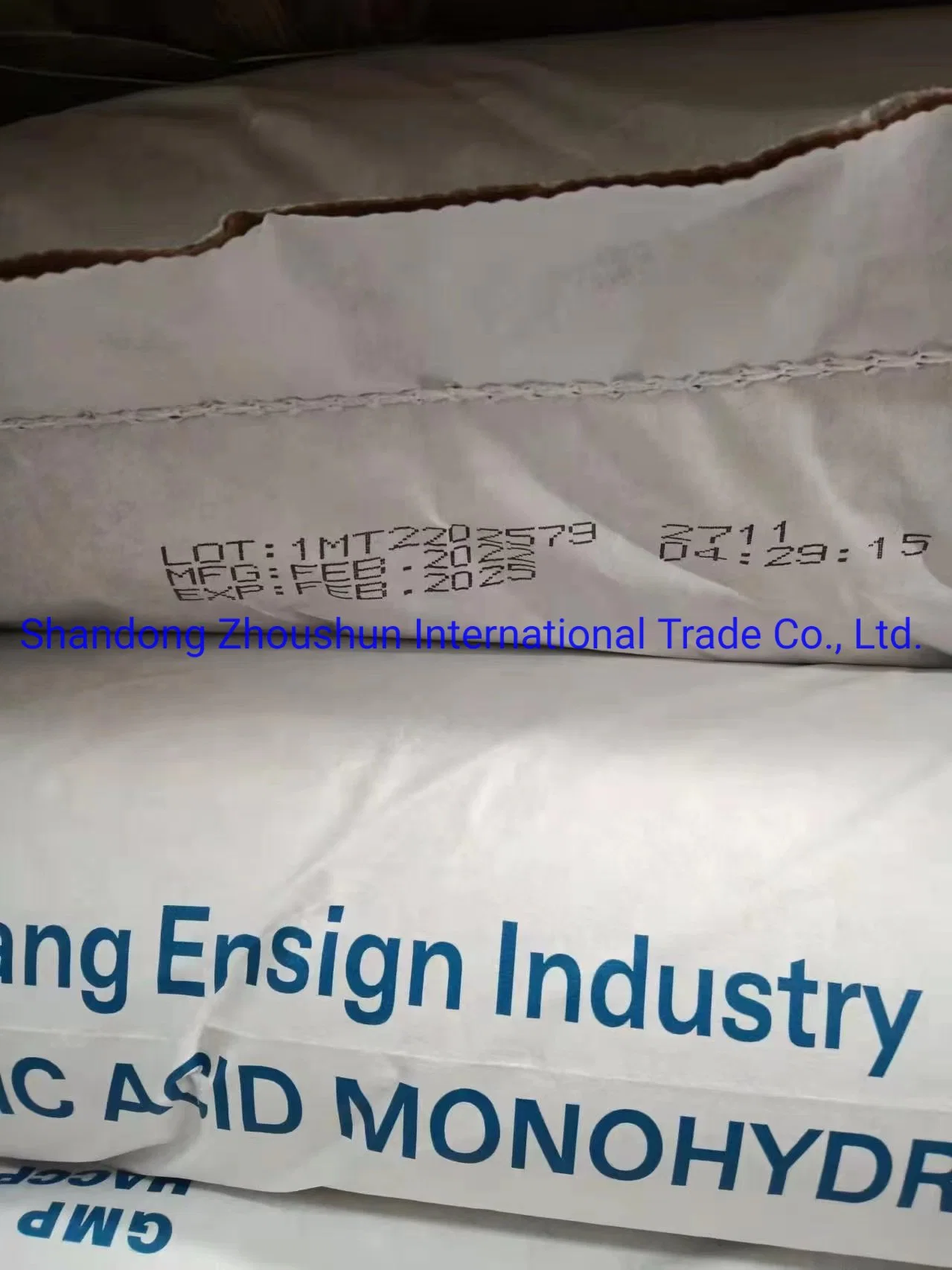 2022 Weifang Ensign Food Grade Widely Used Superior Quality Citric Acid Anhydrous Price