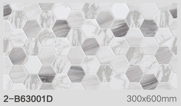 Nuevo Diseño Interior baldosas de pared 300x600 mira el cuarto de baño azulejo hexagonal blanco