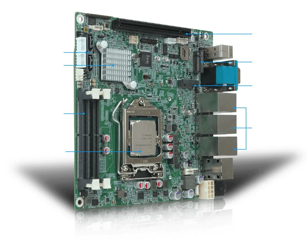 Iei Mini-ITX SBC Kino-Dh420-R10 LGA1200 Intel® الجيل العاشر Core™ i9/i7/i5/i3