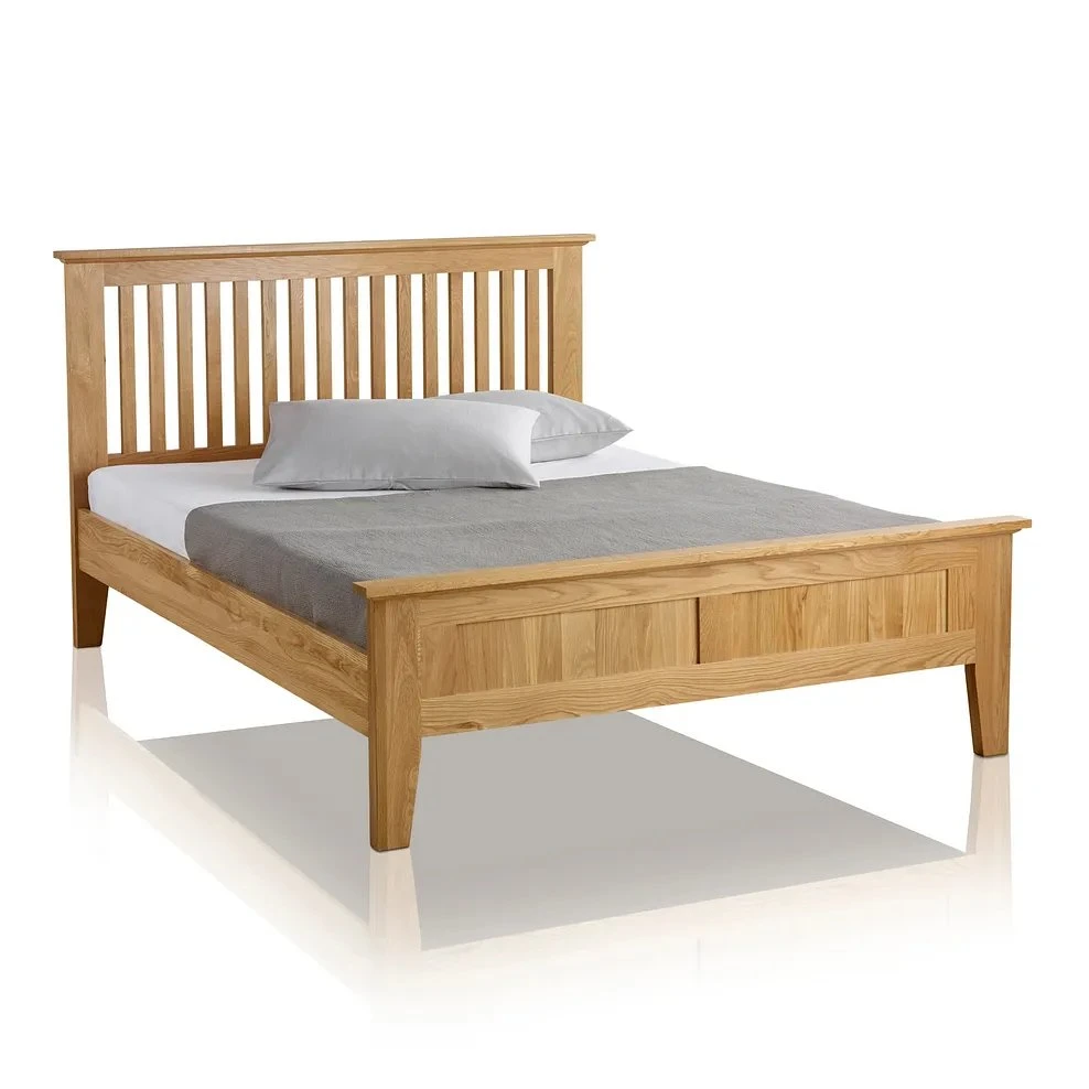 Natürliche Eiche Doppel-Holzbett für das Schlafzimmer Möbel