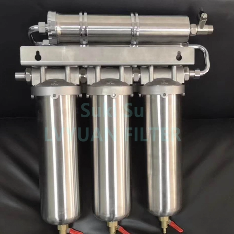 5 10 20'' Inch Slim Jumbo Ss 304 Stainless Filter Housing Size 10" for Home Car Outdoor Water Purification Purifier System