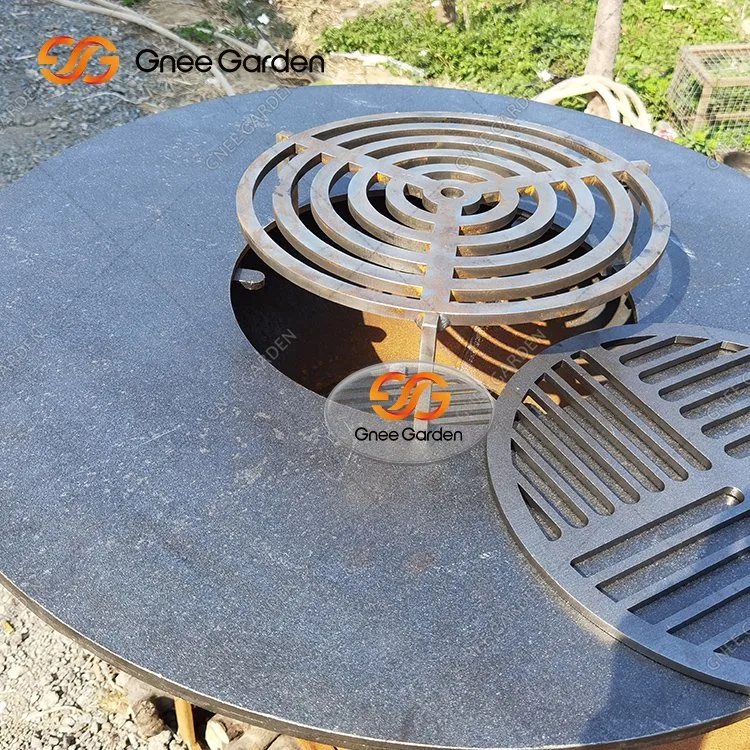 Corten Acero BBQ Grill Carbón BBQ Grillas portátil OEM bienvenida