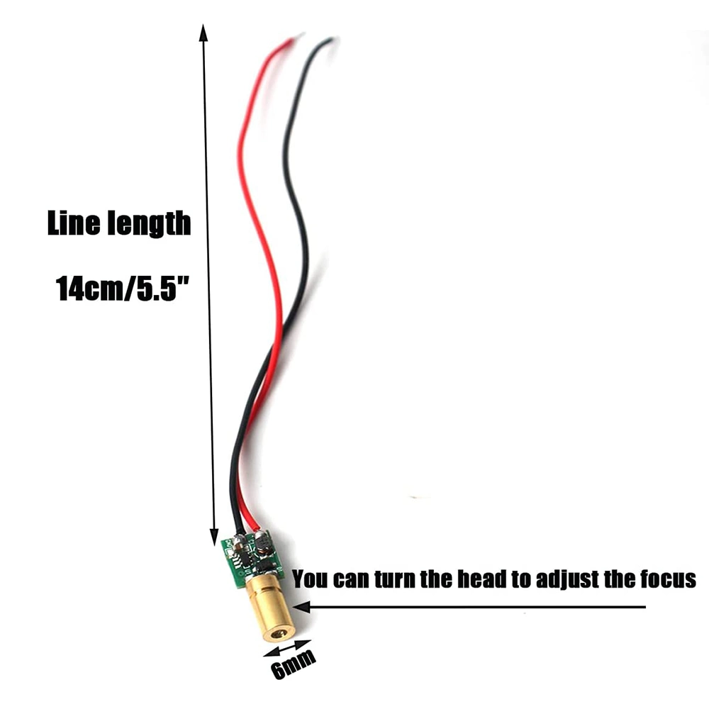 وحدة ليزر خضراء الخط 520nm 5MW Line مع دائرة تشغيل APC