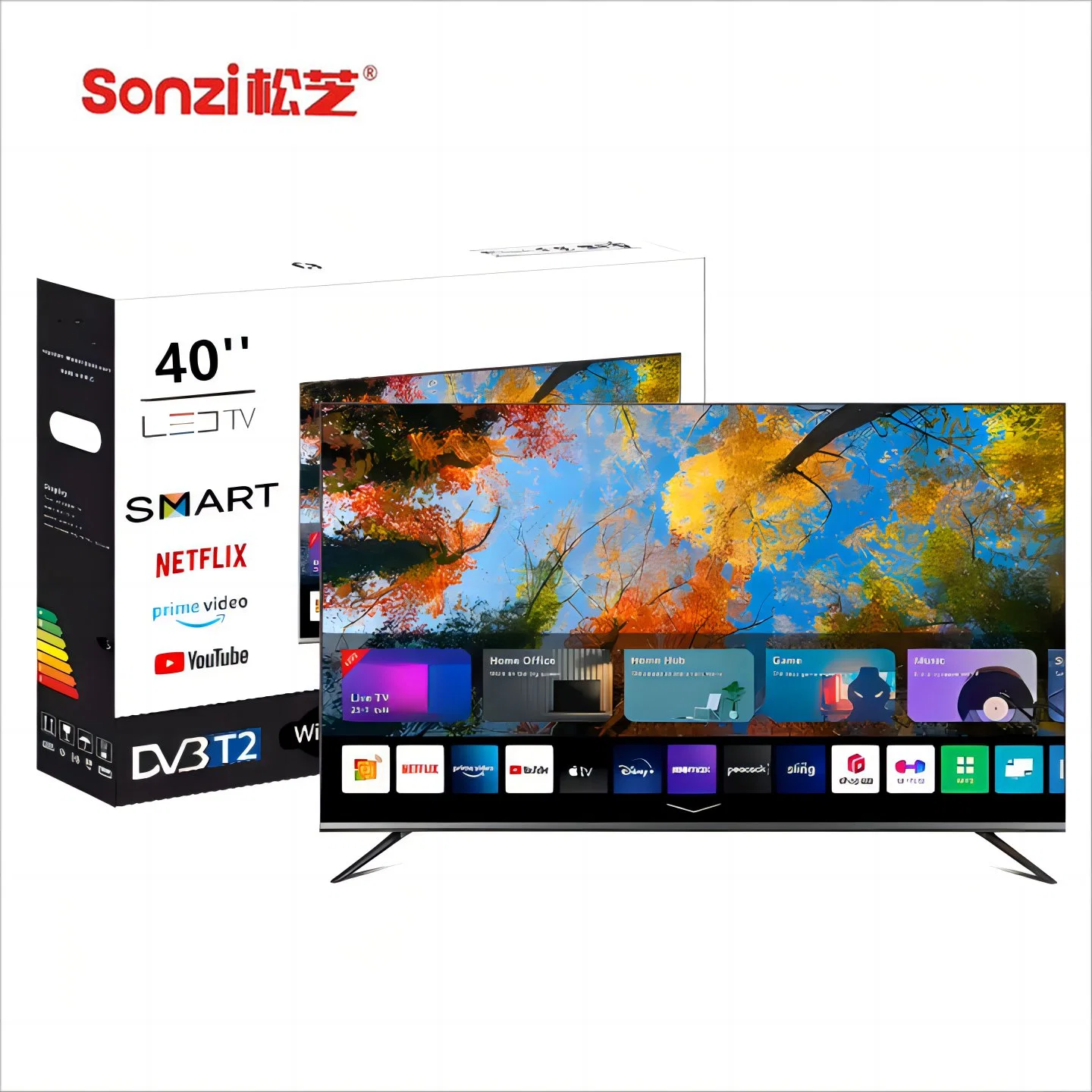 تلفزيون LED بالجملة لعلامة OEM TV Smart TV 40 بوصة بدون إطار أجهزة التلفزيون