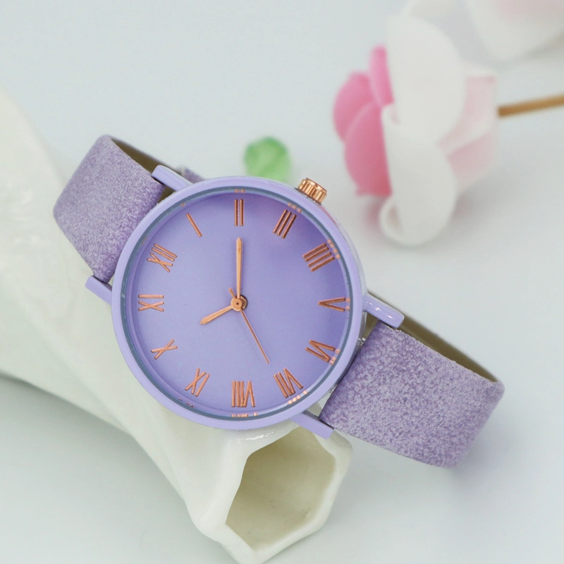 Colorida nueva y creativa mujer reloj para chica estudiante, Coincidencia de colores elegante encantadoras Señoras Relojes