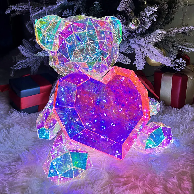 Oso de corazón Navidad Cumpleaños día de la Madre Iluminación de decoración para Bodas Evento otros suministros de la parte