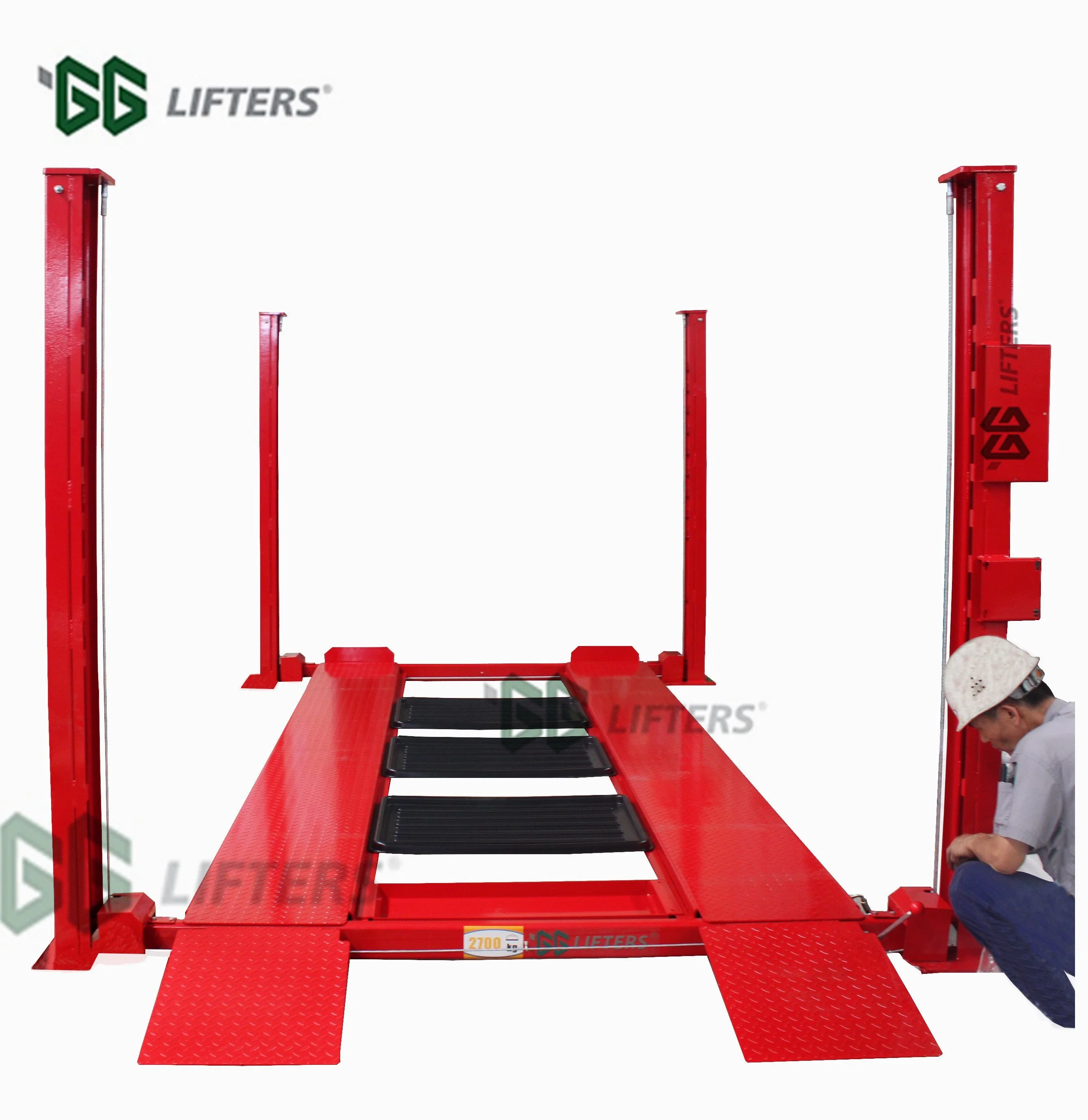 Automatic double deck car parking lift home garage stacker 4 post for SUV/SEDAN car storage