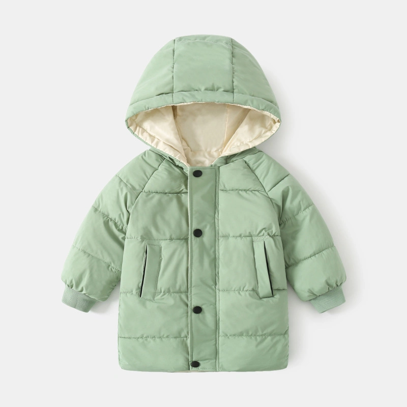 2021 OEM solide de balle surdimensionnée Kids Garçons Filles chaudes vestes Puffy épaissir le phoque à capuchon bébé hiver Down Coat