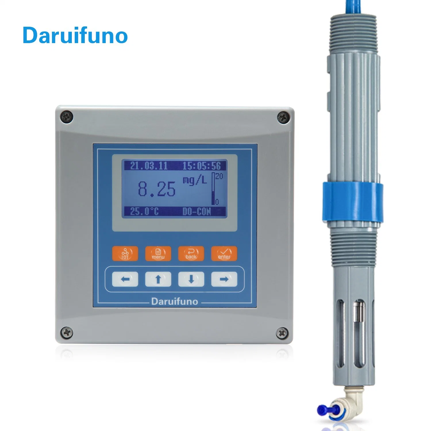 Écran LCD numérique d'oxygène dissous pH ORP/Ec/. Analyseur de COD/N/mètre, avec ce